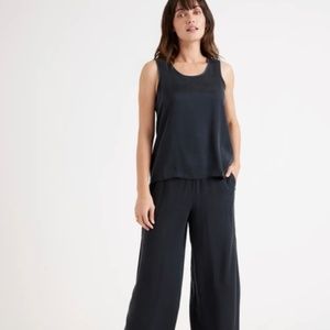 Quince 100% Washable Silk Tank and Pants Pajama Set Small